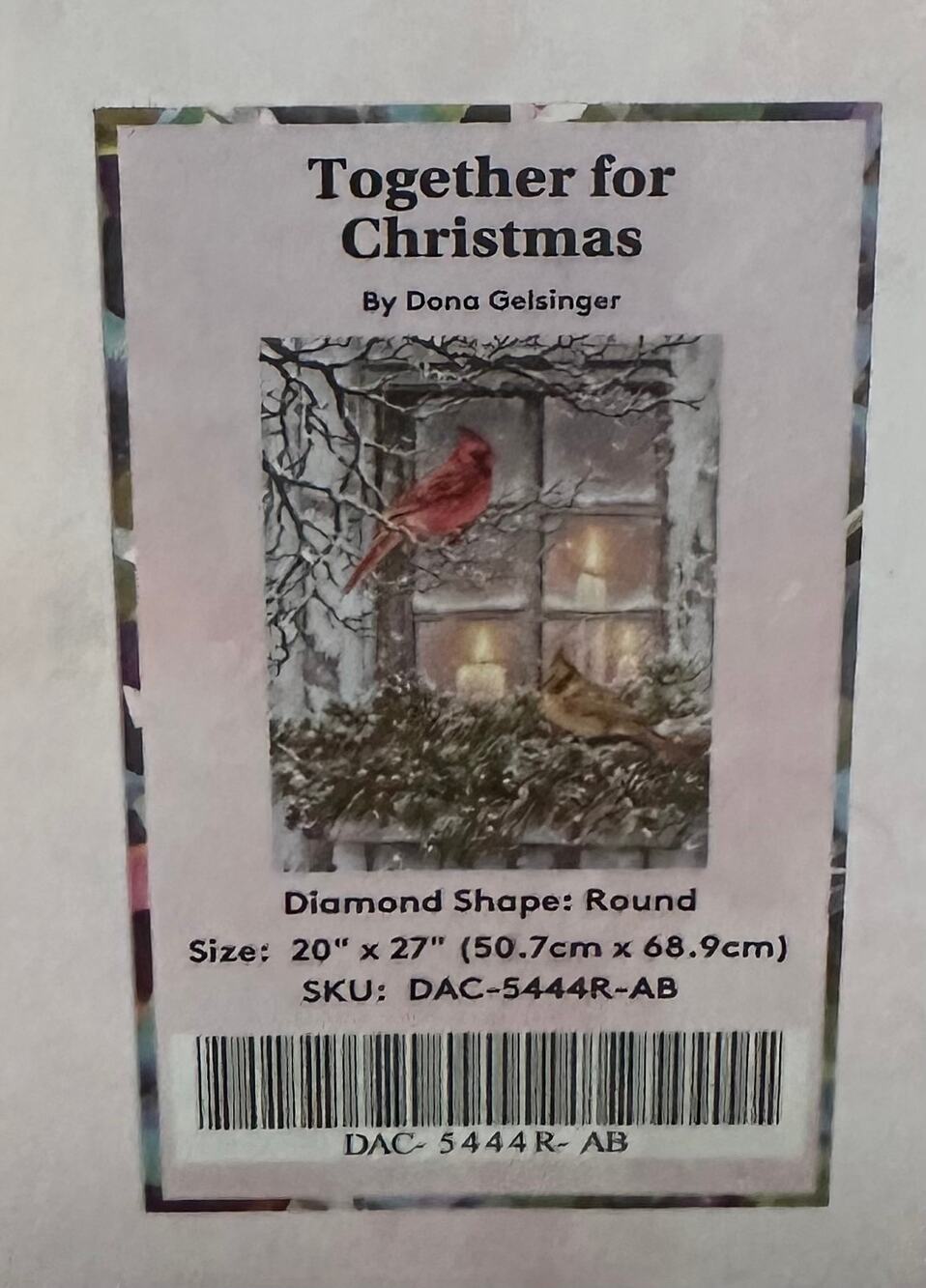 Together for Christmas by Dona Gelsinger Diamond Art Club Sealed Birds OOS